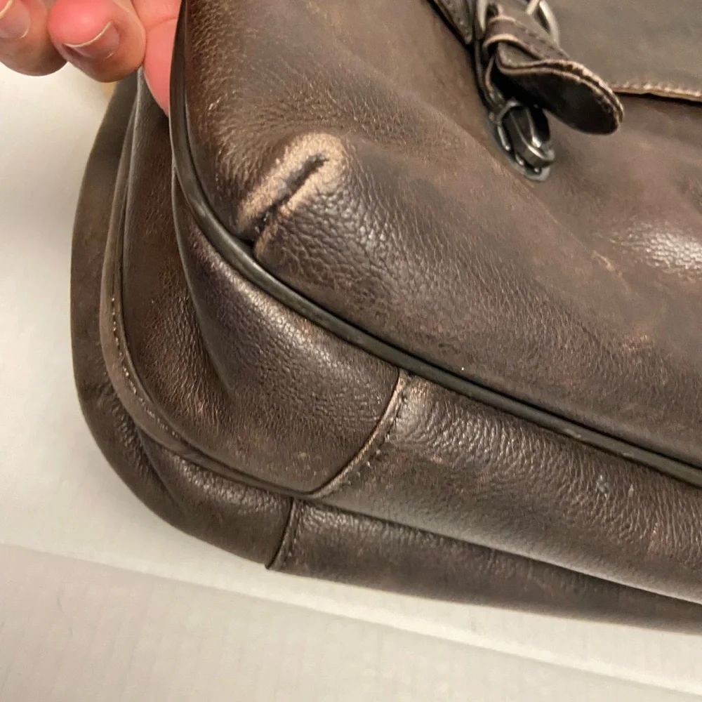Solo New York Leather Laptop Briefcase Bag